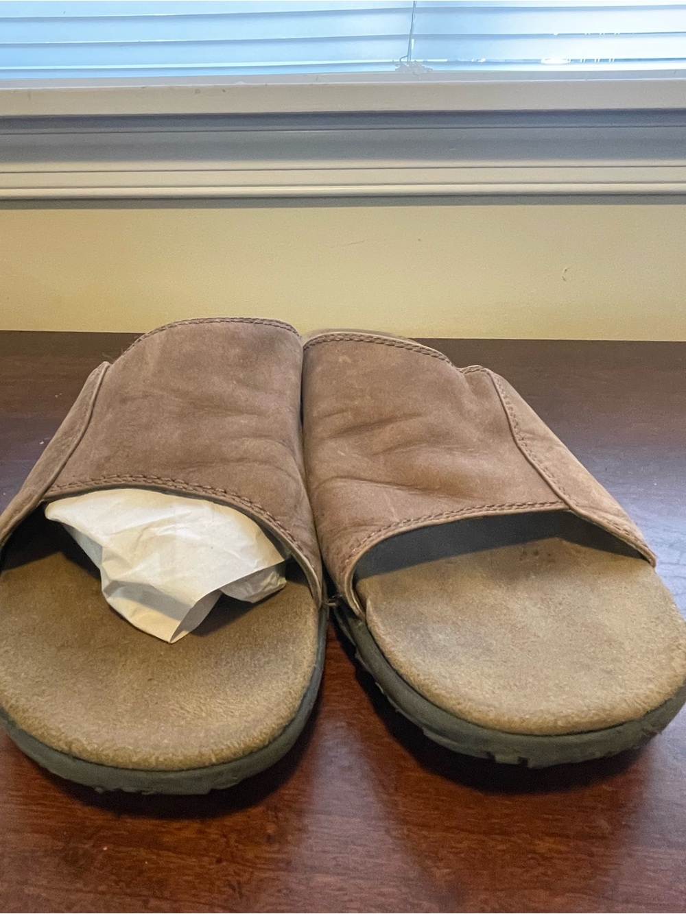Dunham Men's Tan Brown Slide Sandals
